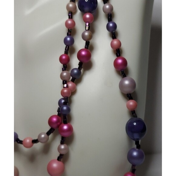 Necklace Variety Colors Sizes Beads 54" - Picture 2 of 2